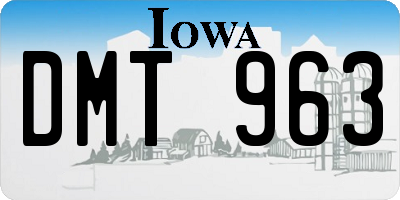 IA license plate DMT963