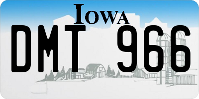 IA license plate DMT966