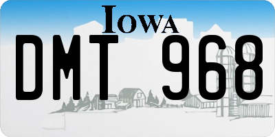 IA license plate DMT968