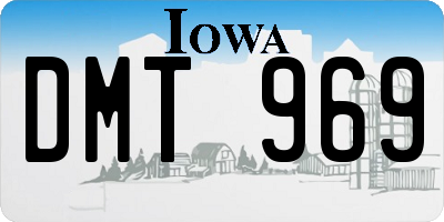 IA license plate DMT969