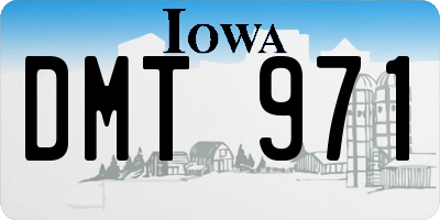 IA license plate DMT971