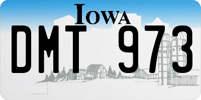 IA license plate DMT973