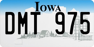 IA license plate DMT975