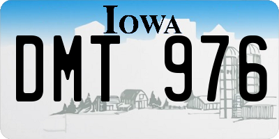 IA license plate DMT976