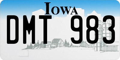 IA license plate DMT983