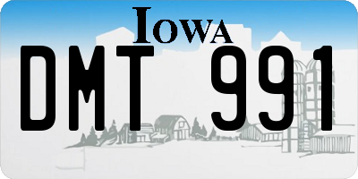 IA license plate DMT991