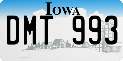 IA license plate DMT993