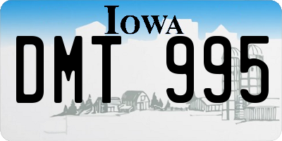 IA license plate DMT995