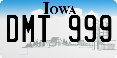 IA license plate DMT999