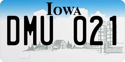 IA license plate DMU021
