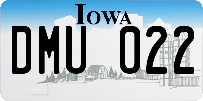 IA license plate DMU022