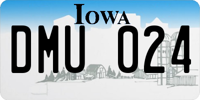 IA license plate DMU024