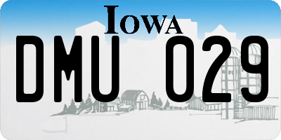 IA license plate DMU029