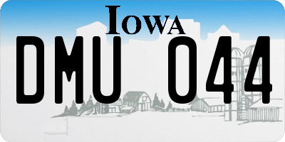 IA license plate DMU044