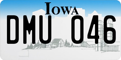 IA license plate DMU046