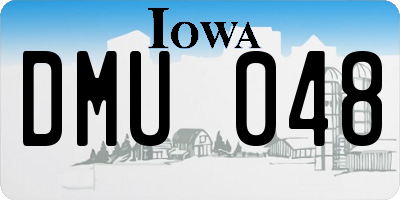 IA license plate DMU048