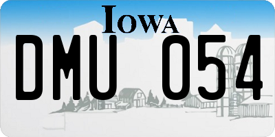 IA license plate DMU054