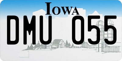 IA license plate DMU055