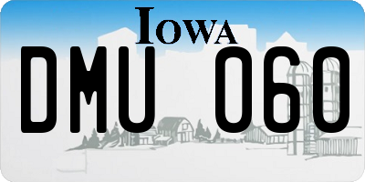 IA license plate DMU060