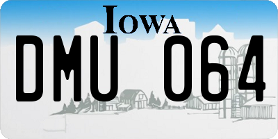 IA license plate DMU064