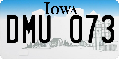 IA license plate DMU073