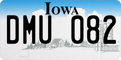 IA license plate DMU082