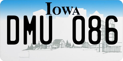 IA license plate DMU086