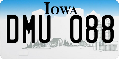 IA license plate DMU088