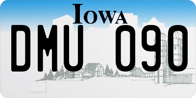 IA license plate DMU090