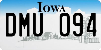 IA license plate DMU094