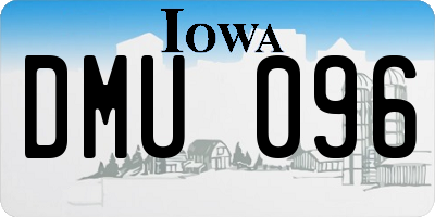 IA license plate DMU096