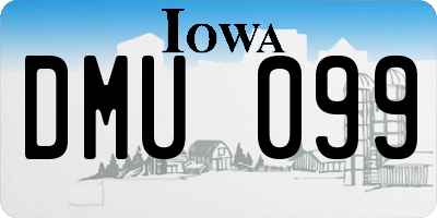 IA license plate DMU099