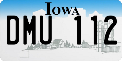 IA license plate DMU112