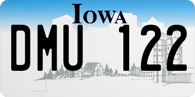 IA license plate DMU122