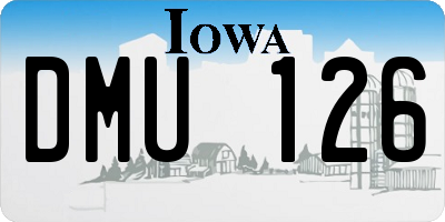 IA license plate DMU126