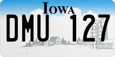 IA license plate DMU127