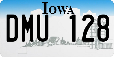 IA license plate DMU128