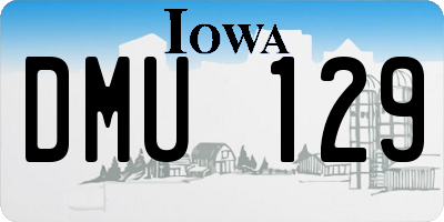 IA license plate DMU129