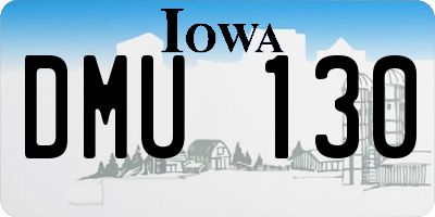 IA license plate DMU130