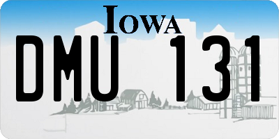 IA license plate DMU131