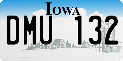IA license plate DMU132