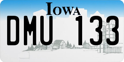 IA license plate DMU133