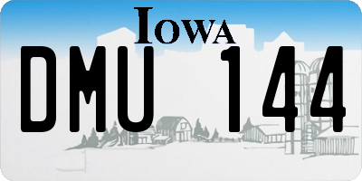 IA license plate DMU144