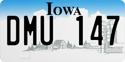 IA license plate DMU147