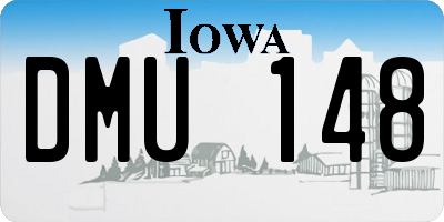 IA license plate DMU148