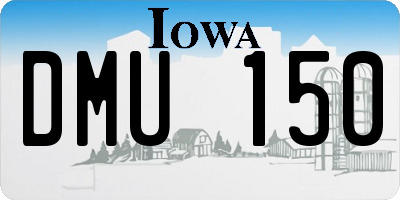IA license plate DMU150