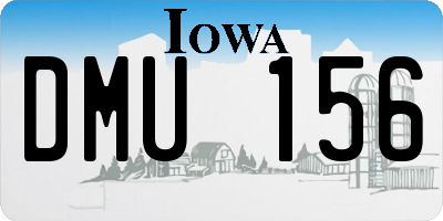 IA license plate DMU156