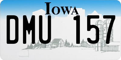 IA license plate DMU157