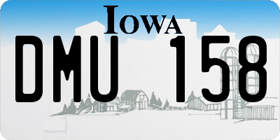 IA license plate DMU158