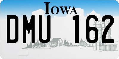 IA license plate DMU162